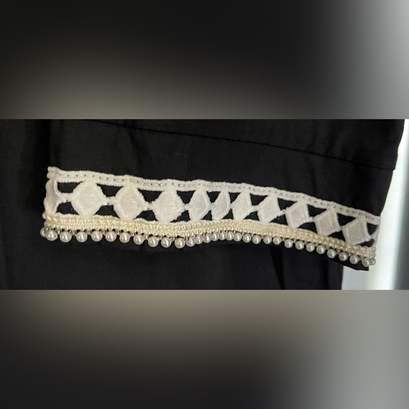 Black Elegant Embellished Linen Jacket | New | 16 | Couer de Vogue - Picture 6 of 11